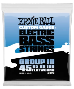 ERNIE BALL 2806 FLATWOUND GROUP III ELECTRIC BASS STRINGS - 45-100 GAUGE