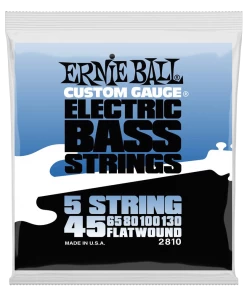 ERNIE BALL 2810 FLATWOUND 5-STRING ELECTRIC BASS STRINGS - 45-130 GAUGE