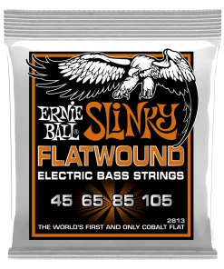 ERNIE BALL 2813 HYBRID SLINKY FLATWOUND ELECTRIC BASS STRINGS - 45-105 GAUGE