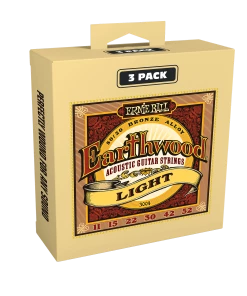 ERNIE BALL EARTHWOOD 3003 MEDIUM LIGHT 80/20 BRONZE ACOUSTIC GUITAR STRINGS 3 PACK - 12-54 GAUGE