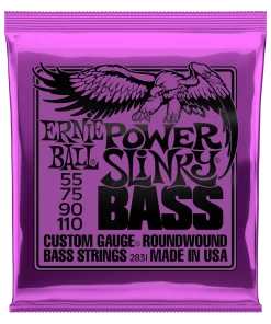 ERNIE BALL 2831 POWER SLINKY NICKEL WOUND ELECTRIC BASS STRINGS - 55-110 GAUGE