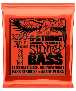 ERNIE BALL 2838 SLINKY LONG SCALE 6-STRING NICKEL WOUND ELECTRIC BASS STRINGS - 32-130 GAUGE