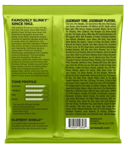 ERNIE BALL 2856 REGULAR SLINKY NICKEL WOUND SHORT / MEDIUM SCALE BASS STRINGS - 45-105 GAUGE