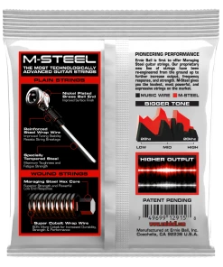 ERNIE BALL SKINNY TOP HEAVY BOTTOM SLINKY 2915 M-STEEL ELECTRIC GUITAR STRINGS - 10-52 GAUGE