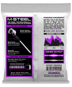 ERNIE BALL POWER SLINKY 2920 M-STEEL ELECTRIC GUITAR STRINGS - 11-48 GAUGE