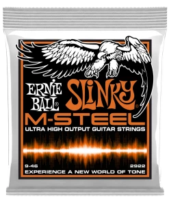 ERNIE BALL HYBRID SLINKY 2922 M-STEEL ELECTRIC GUITAR STRINGS - 9-46 GAUGE