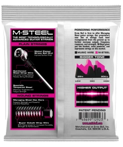 ERNIE BALL SUPER SLINKY 2923 M-STEEL ELECTRIC GUITAR STRINGS - 9-42 GAUGE