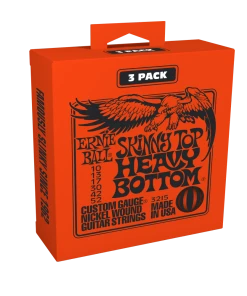 ERNIE BALL 3215 SKINNY TOP HEAVY BOTTOM SLINKY NICKEL WOUND ELECTRIC GUITAR STRINGS 3 PACK - 10-52 GAUGE