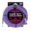 ERNIE BALL 25' BRAIDED STRAIGHT / ANGLE INSTRUMENT CABLE - PURPLE P06069 Instrument Cables
