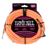 ERNIE BALL 10' BRAIDED STRAIGHT / ANGLE INSTRUMENT CABLE - NEON ORANGE P06079 Instrument Cables