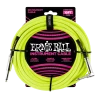 ERNIE BALL 10' BRAIDED STRAIGHT / ANGLE INSTRUMENT CABLE NEON - YELLOW P06080