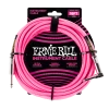 ERNIE BALL 18' BRAIDED STRAIGHT / ANGLE INSTRUMENT CABLE - NEON PINK P06083