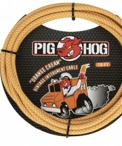 Pig Hog USA PIG HOG "ORANGE CRÈME 2.0" INSTRUMENT CABLE, 10FT RIGHT ANGLE