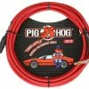 Pig Hog USA Instrument Cables PIG HOG "CANDY APPLE RED" INSTRUMENT CABLE, 10FT RIGHT ANGLE