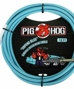 Pig Hog USA PIG HOG "DAPHNE BLUE" INSTRUMENT CABLE, 10FT RIGHT ANGLE