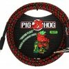 Pig Hog USA PIG HOG "TARTAN PLAID" INSTRUMENT CABLE, 10FT RIGHT ANGLE