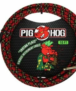 Pig Hog USA PIG HOG "TARTAN PLAID" INSTRUMENT CABLE, 10FT RIGHT ANGLE