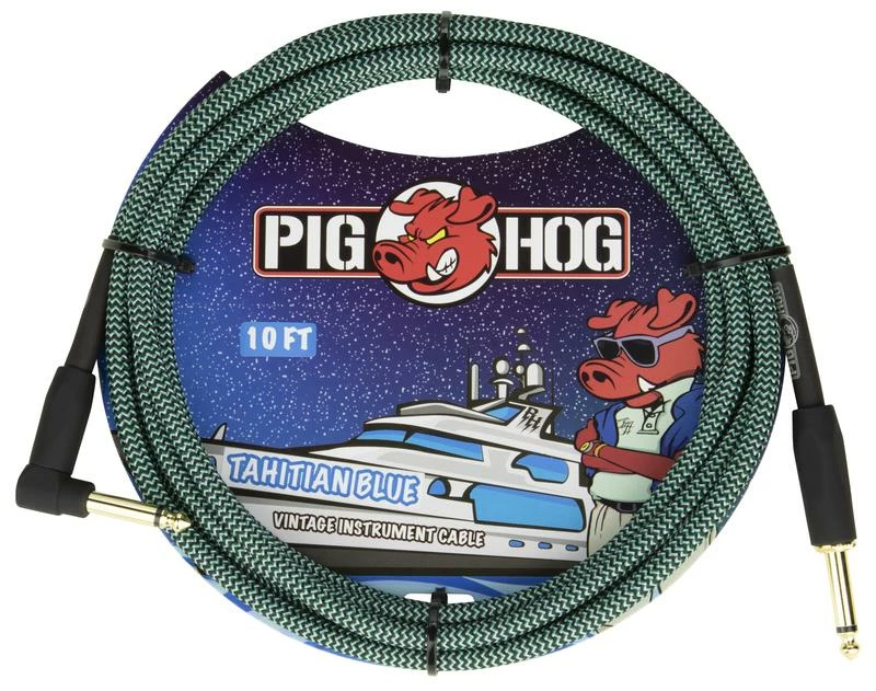 Buy โจ Pig Hog USA Instrument Cables PIG HOG "TAHITIAN BLUE" INSTRUMENT CABLE, 10FT RIGHT ANGLE ๐ 1 Pig Hog USA Instrument Cables PIG HOG "TAHITIAN BLUE" INSTRUMENT CABLE, 10FT RIGHT ANGLE