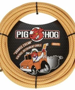 Pig Hog USA PIG HOG "ORANGE CRÈME 2.0" INSTRUMENT CABLE, 20FT RIGHT ANGLE Instrument Cables