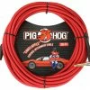 Pig Hog USA Instrument Cables PIG HOG "CANDY APPLE RED" INSTRUMENT CABLE, 20FT. RIGHT ANGLE