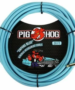 Pig Hog USA Instrument Cables PIG HOG "DAPHNE BLUE" INSTRUMENT CABLE, 20FT RIGHT ANGLE
