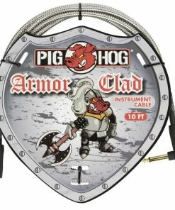 JJ Music Sales Sales Store 4 Pig Hog USA PIG HOG "ARMOR CLAD" INSTRUMENT CABLE, 10FT RIGHT ANGLE Instrument Cables