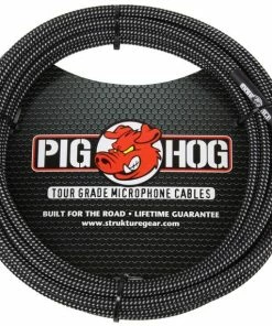 Pig Hog USA PIG HOG BLACK & WHITE WOVEN MIC CABLE, 20FT XLR Cables
