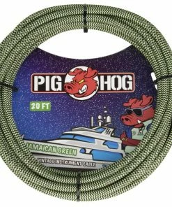 Pig Hog USA Cables PIG HOG "JAMAICAN GREEN" WOVEN MIC CABLE, 20FT XLR
