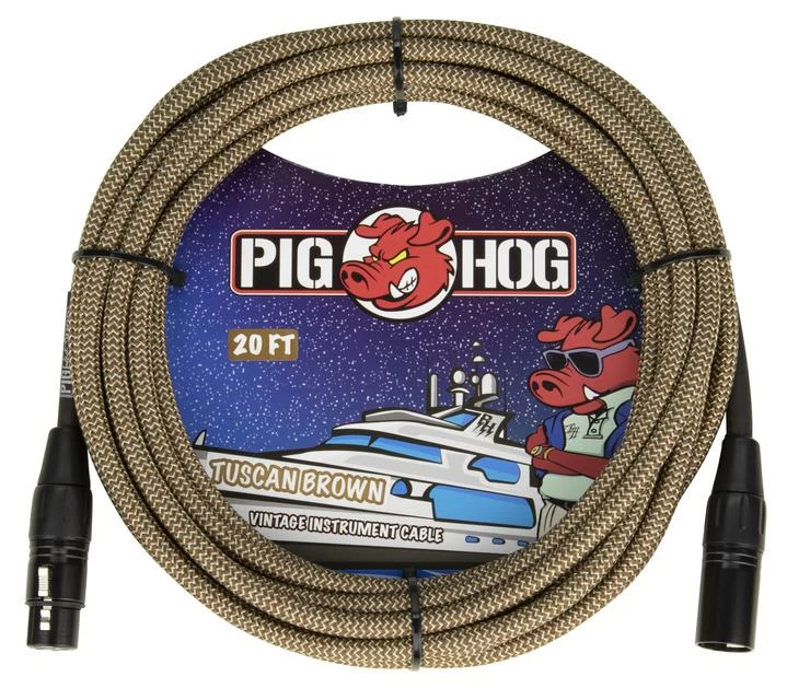 Hot Sale โค๏ธ Pig Hog USA PIG HOG "TUSCAN BROWN" WOVEN MIC CABLE, 20FT XLR ๐ฏ 1 Pig Hog USA PIG HOG "TUSCAN BROWN" WOVEN MIC CABLE, 20FT XLR