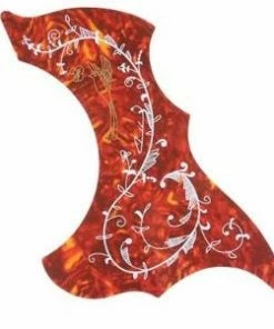 JJ Music Sales Acoustic Guitar Printed Style Brown Pick Guard