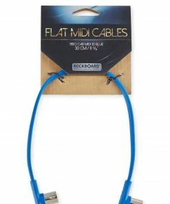 Rock Board By Warwick RockBoard Flat MIDI Cable - Blue, 30 Cm / 11 13/16" Cables
