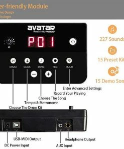 Avatar Electronic Drums - Turbo Mesh Kit Complete Acoustic Drums