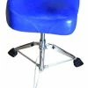 JJ Music Sales LEATHER TOP BIKE SEAT - DRUM THRONE - BLUE Hardware