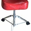 JJ Music Sales Hardware LEATHER TOP BIKE SEAT - DRUM THRONE - RED