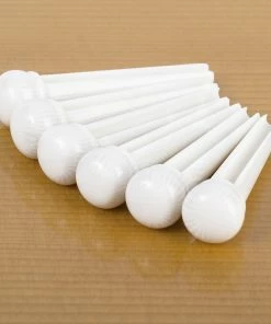 JJ Music Sales White Bridge Pins - Set Of 6