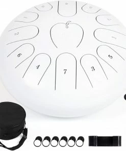 JJ Music Sales Tongue & Steel Handpan Drums Tongue Drum / Steel Handpan Drum With Accessories 13 Note / 12 Inch