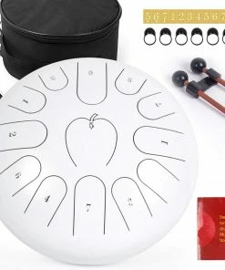 JJ Music Sales Tongue & Steel Handpan Drums Tongue Drum / Steel Handpan Drum With Accessories 13 Note / 12 Inch