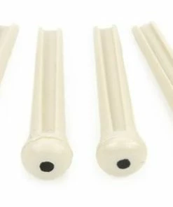 JJ Music Sales White With Black Dot Bridge Pins - Set Of 6