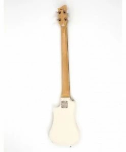 Bass Guitars Hofner HOF-HCT-SHB- WH-O Shorty Electric Travel Bass Guitar - White - With Gig Bag