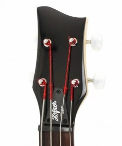 Bass Guitars Hofner HOF-HCT-SHB- WH-O Shorty Electric Travel Bass Guitar - White - With Gig Bag