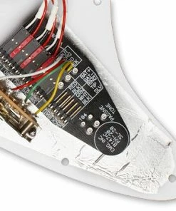 EMG USA Parts EMG Kirk Hammett Strat Pickguard Setup KH20 Black - S/S/81 Combo W/White Pearloid 3 Ply Pickguard