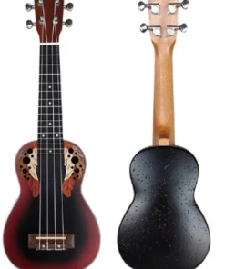 Aiersi Ukuleles Ovation Style Soprano Ukulele With Aquila Strings & Carrying Bag