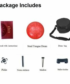 JJ Music Sales Tongue & Steel Handpan Drums Tongue Drum / Steel Handpan Drum With Accessories 13 Note / 12 Inch